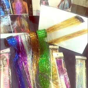 Shiny clip-on hair Extantions